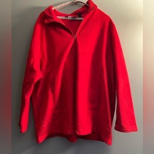 Lands End 3X red fleece